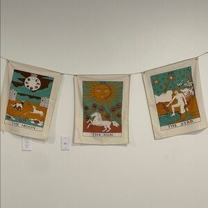 Urban Outfitters Tarot Tapestry Set - The Moon, The Sun, The Star